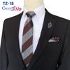 Conjunto de gravata de duas peças com flores para homens, listra, gravata, lenço de mão, paisley, xadrez, gravata