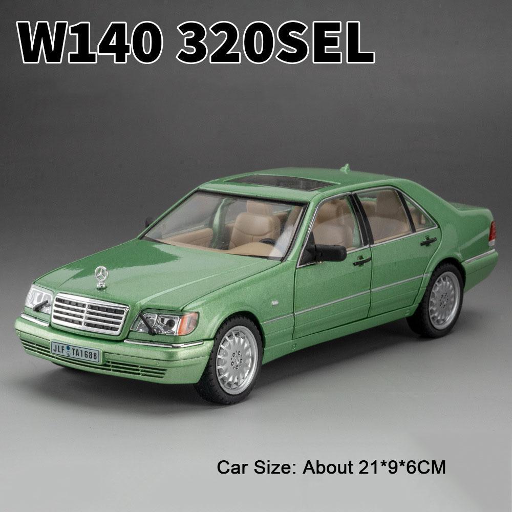 1:24 W140 320sel 300sl Models Toys Diecast Cars Doors Opened With Sound Light Pull Back Miniature Vehices Collect Fashion Gifts