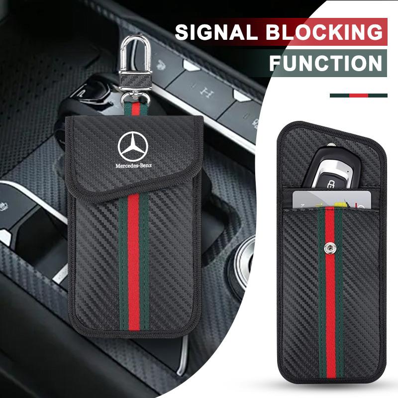 TPSHK1 2025 Hot For Benz Car Key Signal Blocker Case Faraday Box Anti-Hacking Anti-Theft Key Fob For Mercedes Benz AMG GLK GLE GLC W203