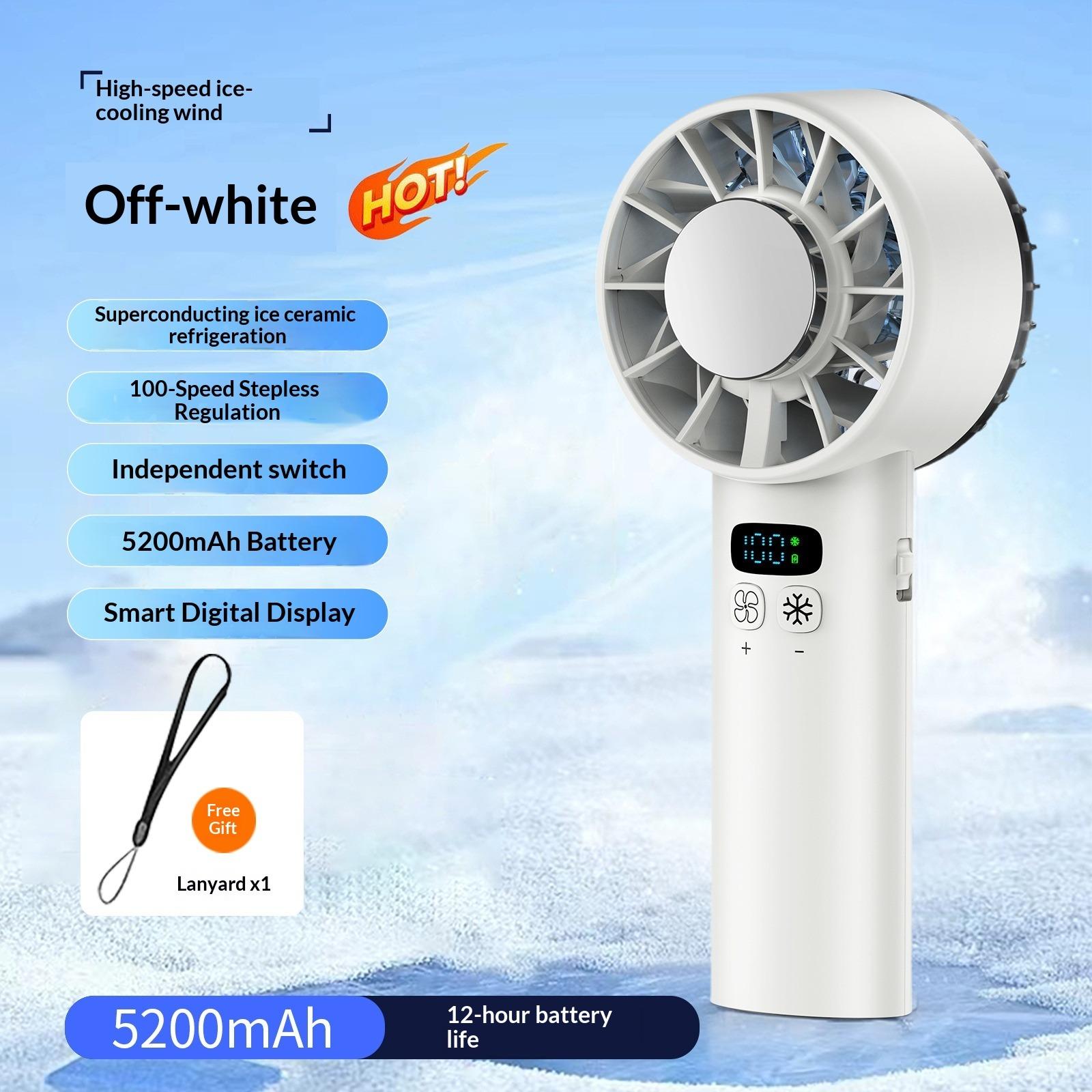 High-speed Handheld Fan, Refrigeration 100-speed Mini Usb Charging Portable Outdoor Fan english instructions