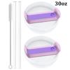 30oz/40oz Tumbler Lid Replacement Fit for Stanley Cup, 2 Pack Replacement Tumbler Lids , with 2 Straws and 1 Cleaning Brush