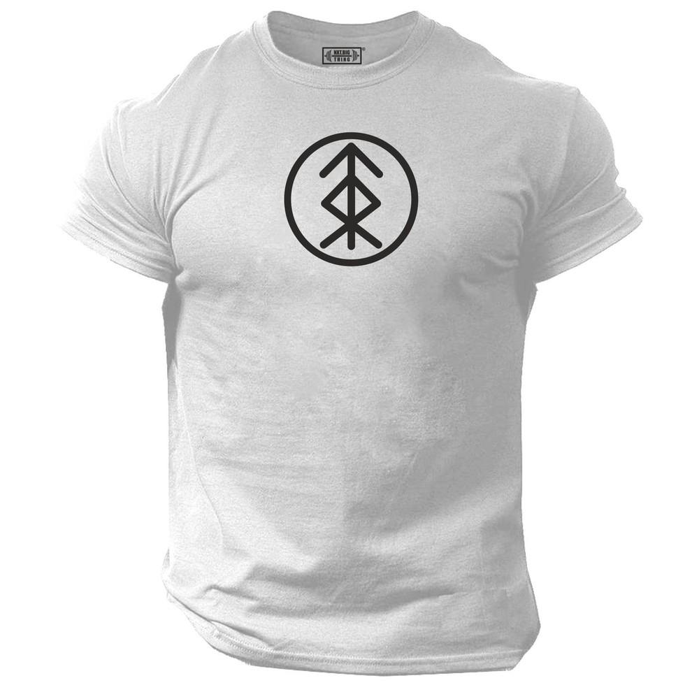 Home Protection Sign T Shirt Gym Clothing Vikings Bodybuilding Workout Mma Top