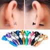 1 Pair Unisex Women Men Punk Stainless Steel Cross Screw Ear Studs Earrings