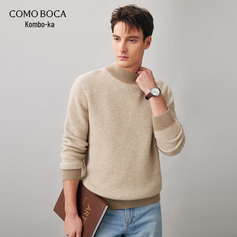 

Komeng Boca Men s Thickened 100% Cashmere Semi-High Neck Sweater L