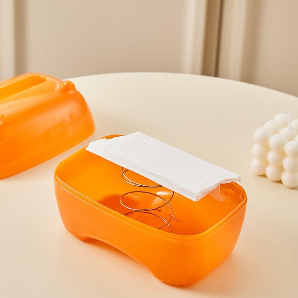 Waterproof Cartoon Transparent Tissue Box Plastic Drawer Box Tissue Storage Box Coffee Table