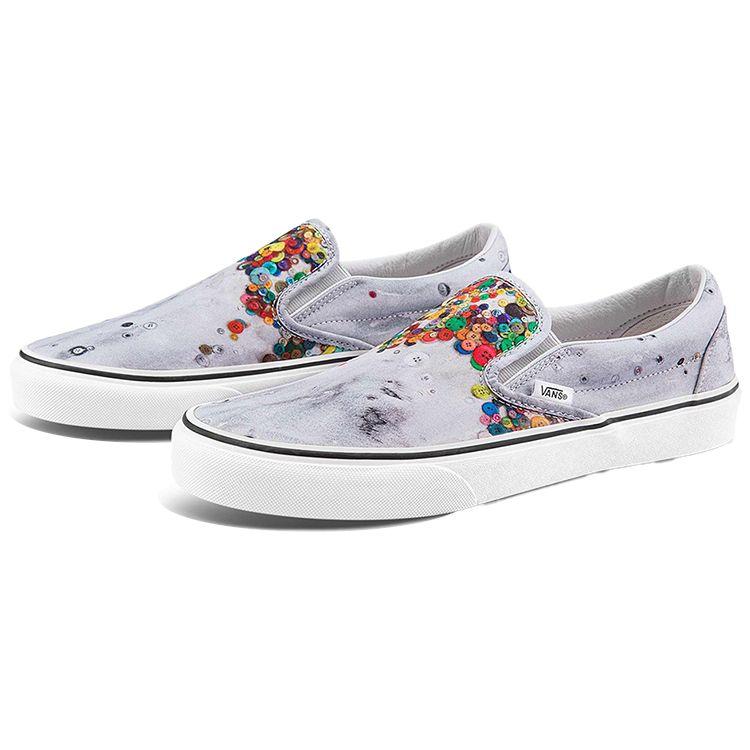 MOCA X Vans Classic Slip-On Brenna Youngblood Unisex Sneakers Grey Nimbus-Cloud VN0A5JMH8CQ