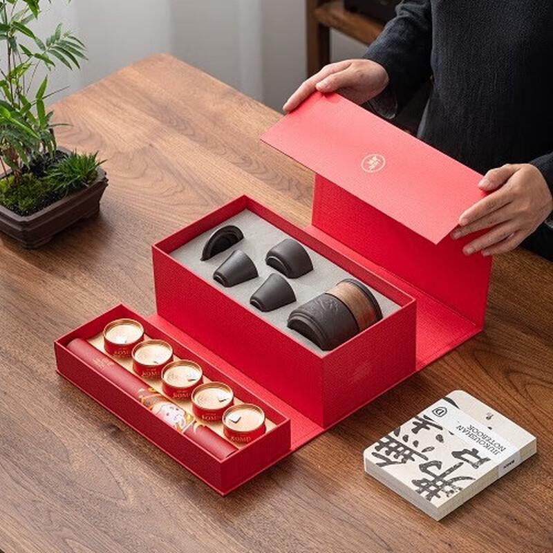 Thousand Li of Rivers and Mountains Guochao Gold Foil Tea Set