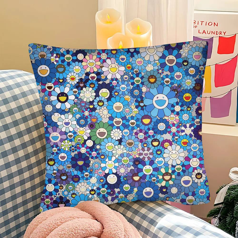 M Murakami Takashi A An Homage To Monopink 1960 Pillow Case Square Pillow Bedroom Sofa Leisure Comfort Cushion Car
