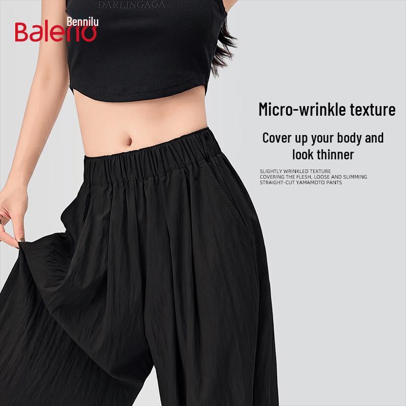 Baleno Women's 2026 Summer High-Waisted Wide-Leg Pants