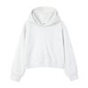 Korean Style Womens Short Hooded Zip-Up Cotton Blend Sweatshirt Loose Fit Winter Casual Top