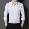 Men's Business Shirt Large Size Solid Color Overalls Long Sleeve Shirt