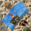 Cartoon Chicken Joe Funny Towel Soft Lightweight Anti-Sand Large Beach Towel Quick-Drying Bath Sports Family