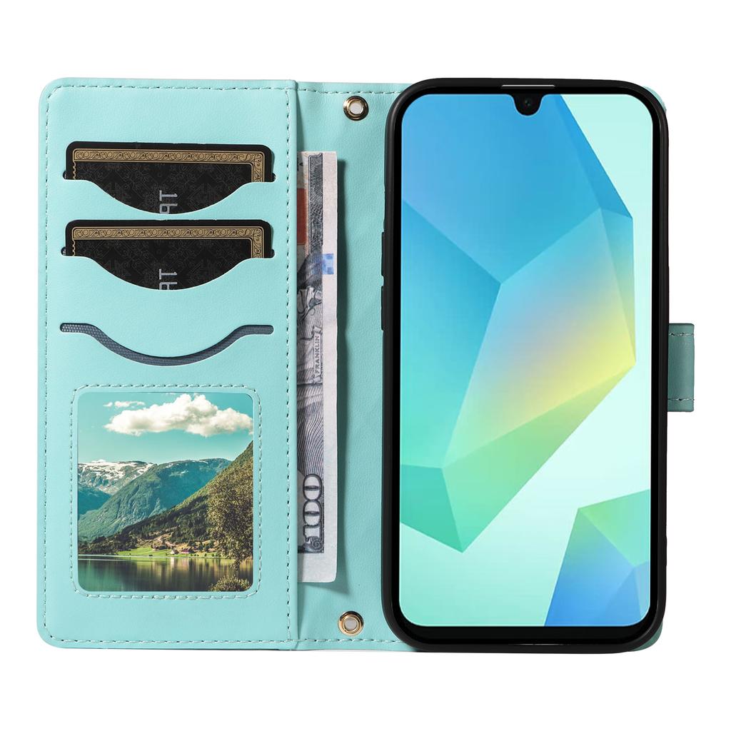 For Samsung Galaxy A16 5G/Galaxy A16 4G/Galaxy A17 5G/Galaxy A26 5G Wallet Case Rhombus Leather Phone Cover with Strap