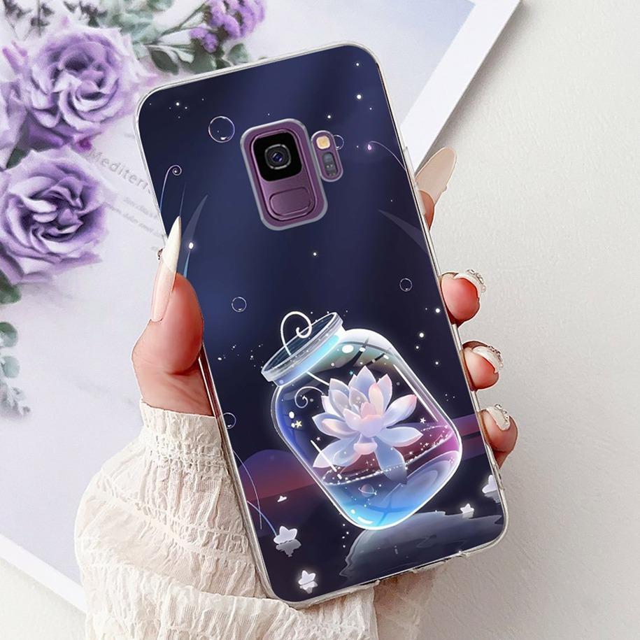 For Samsung Galaxy S9 Case SM-G960F Cover Fashion Flower Soft Slim Back Cover For Samsung S9 Plus S 9 GalaxyS9 S9+ SM-G965F Capa
