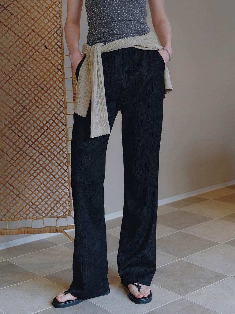 Mwimwieleu Crinkled Banding Bootscut Pants Mu2635Pt311M
