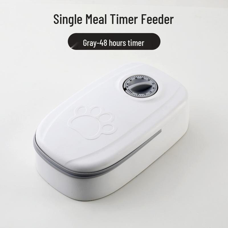 Automatic Pet Feeder with Timer for Cats and Dogs - Separates Dry & Wet Food