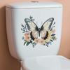Painted Butterfly Flowers Bathroom Toilet and Toilet Stickers for Home Beautification