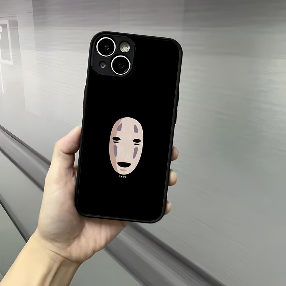 Cartoon H-Hayao M-Miyazaki Phone Case For Iphone 17 16 15 14 13 12 Pro Max Xr Air Plus Skin Feel Black Hard Shell Cover