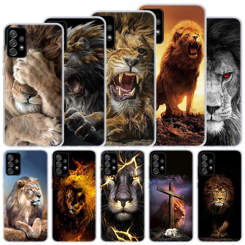Lion Alpha Male Cub Soft Case For Samsung Galaxy A15 A14 A13 A12 A55 A54 A53 A52 Phone Cover A35 A32 A33 A25 A23 A22 A05S A04S G