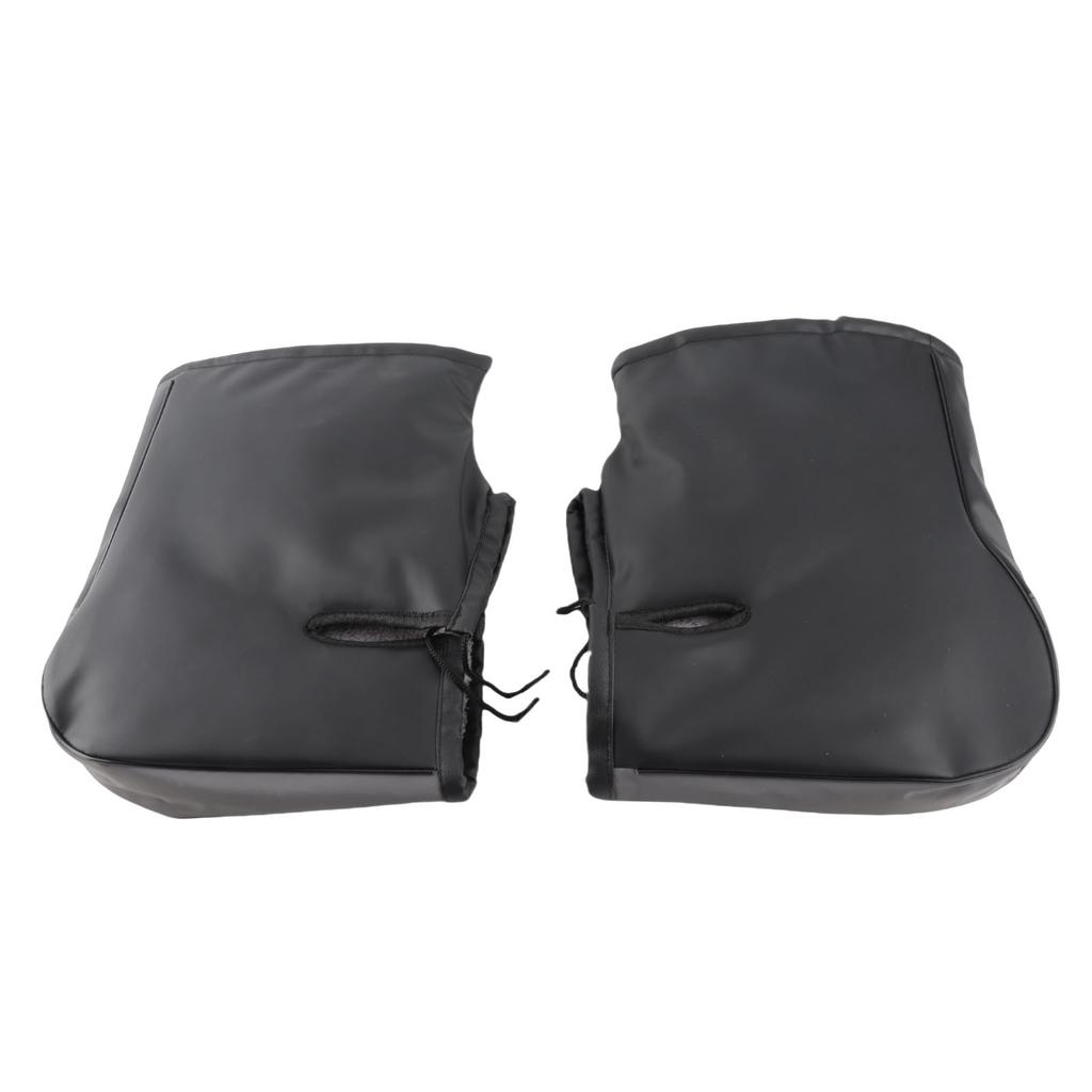 Bike Handlebar Mittens Waterproof Motorcycle Gloves Winter Thermal Windproof PU Gloves for Men Women
