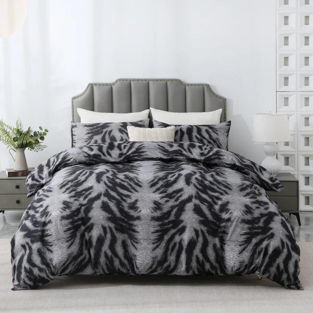 Simple Stripes Duvet Cover Twin Full King Modern Geometric Striped Comforter Cover 2/3pcs Microfiber Reversible Boho Bedding Set