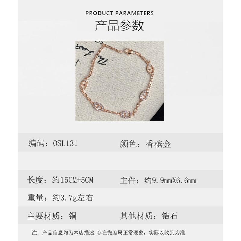 Elegant Full Crystal Pig Nose Bracelet Women Champagne Gold Plated Copper Geometric Minimalist Luxury Jewelry