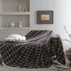 Green Plaid Tweed Fabric Sofa Throw Bedspread Window Seat Mat Table Cloth Washable Non-Slip Dust-Proof Frech Style Home Decor