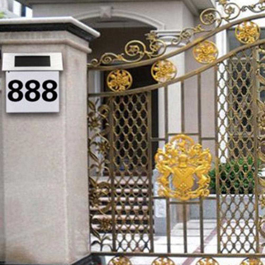 Solar LED House Number Light - Wall-Mounted Light Control