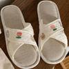 Fashion Women Home Slippers beige casual cute floral bear and rabbit pattern design Fashion Soft Comfy Indoor Non-slip Light Female New