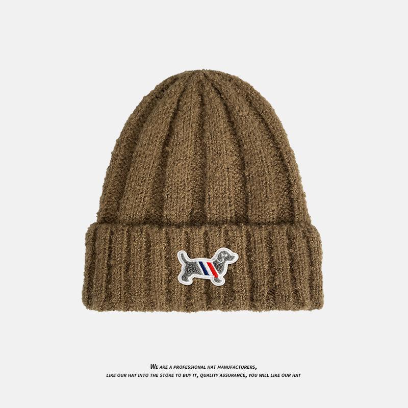 

Versatile Knitted Hat for Women in Autumn and Winter Cold Proof Pullover Hat Large Head Circumference Face Showing Small Label Woolen Hat (54-62cm)