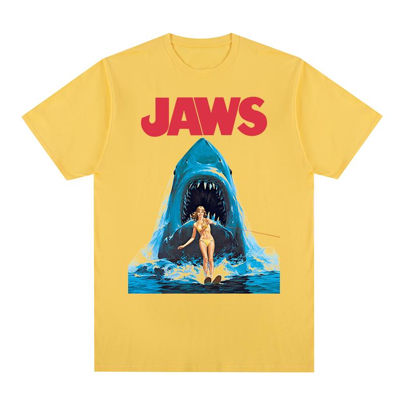 Jaws Movie Vintage Tshirt Horror Steven Spielberg Cotton Unisex T Shirt New Tee Tshirt Womens Tops