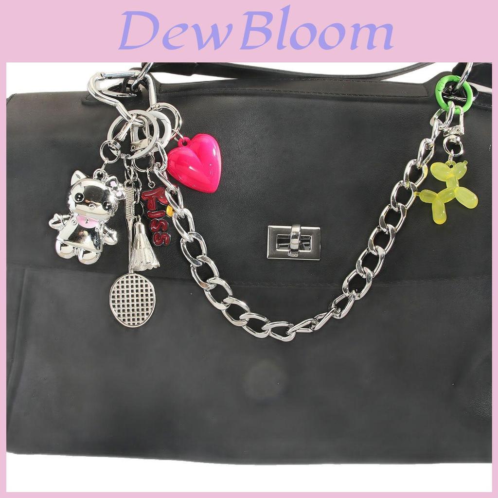 Cat Charm Bag Pendant With Feather Keychain For Fashion Accessories