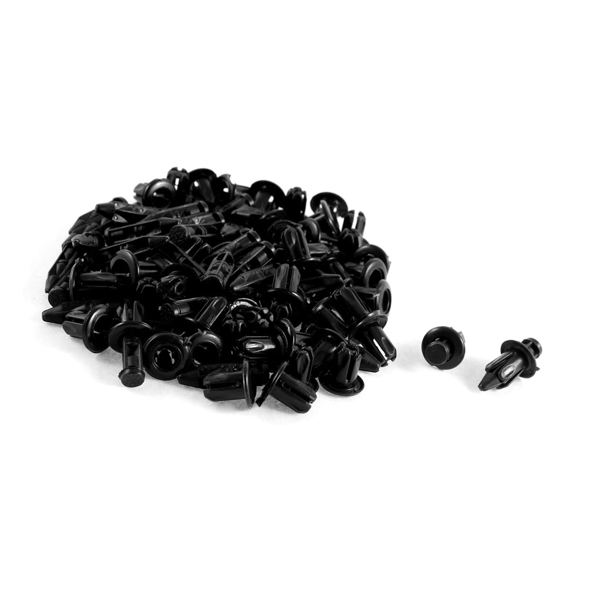 

ACROPIX Plastic Push-in Rivet Fasteners with 6.5mm Holes - Pack of 50 чорний