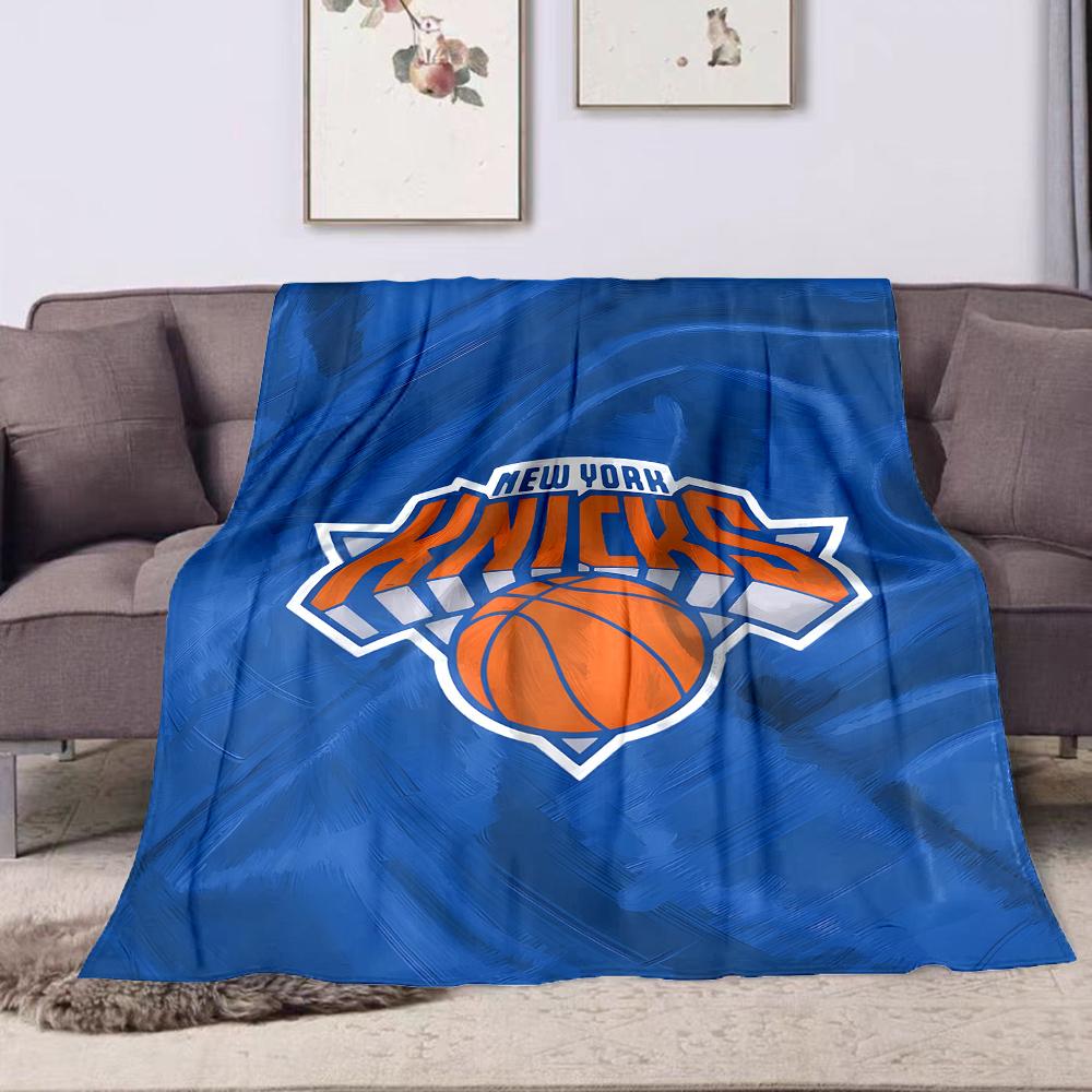 New York Knicks Basketball Logo Blanket Patterned Flannel Blanket Perfect for the Bedroom Living Room, Sofa, or a Little Nap