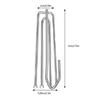 20Pieces Stainless Steel Curtain Hook Four Prongs Folding Hook for Stable Shower Curtain Hanging