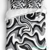 Fluid Art Black White Duvet Cover With Pillow Case Custom 3pcs Bedding Set Quilt Cover Double Bed Home Textile