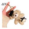 Party Favors for Kids Plush Bear Charm Keychain, Cute Puppy Bag with Durable Key Holder Girls Crocheted Accessories, Stuffed Animal Pendant
