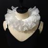 Vintage Inspired Layered Ruffle Lace Detachable Collar Costume Accessory For Themed Event Halloween Cosplay Parties