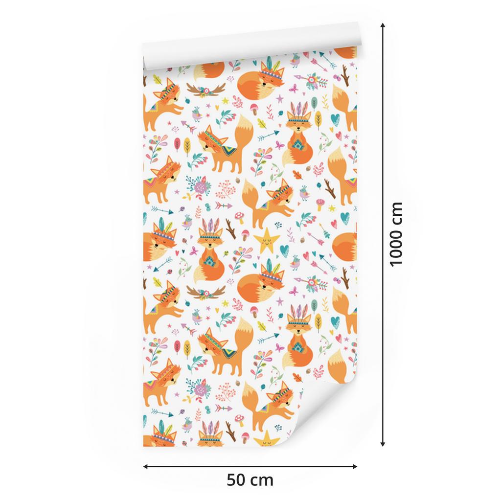 Indian fox wallpaper for living room and bedroom 50x1000