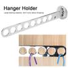 Folding Household Bathroom Wall Mounted Zinc Alloy Clothes Storage Hanging Hooks Rack8 Holes