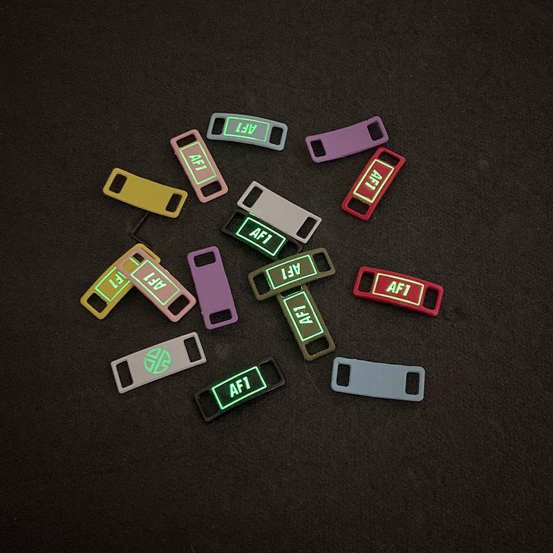 Luminous Shoelaces Buckle AF1 Glowing Metal Lock for Shoelace DIY Lace Shoe Footwear Decoration Sneaker Decorations Accessories