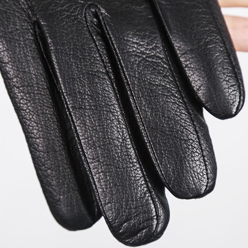 High Quality Ladies Faux Deerskin Leather Gloves Winter Warm Fashion Gloves for Women 8030