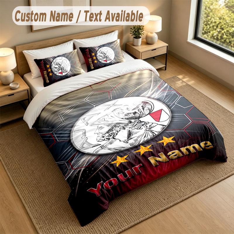 Bettwäsche-Set 1 Bettbezug 2 Kissenbezüge Ajax Amsterdam Druck Weiche Bettwäsche Schlafzimmer Dekor