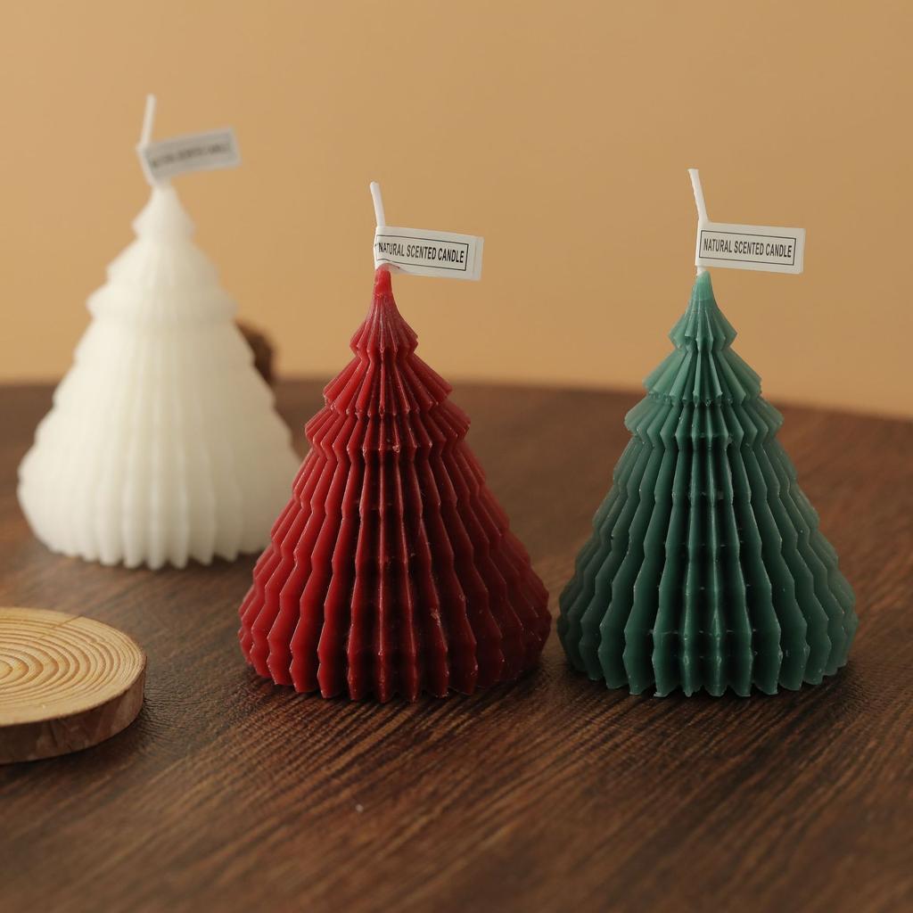 Christmas Origami Soy Wax Scented Candle Handmade Home Decor with Cute Shooting Props Atmosphere Gift for