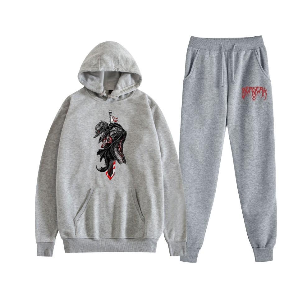 Sword wind legend Berserk new animation fleece loose men's and women's hooded sweater set hoodie