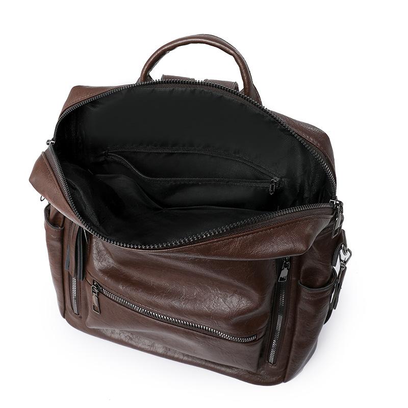 Double-shoulder Backpack for Ladies, Large Capacity, Simple Design, Travel Bag with Multiple Functions, Single Shoulder Bag