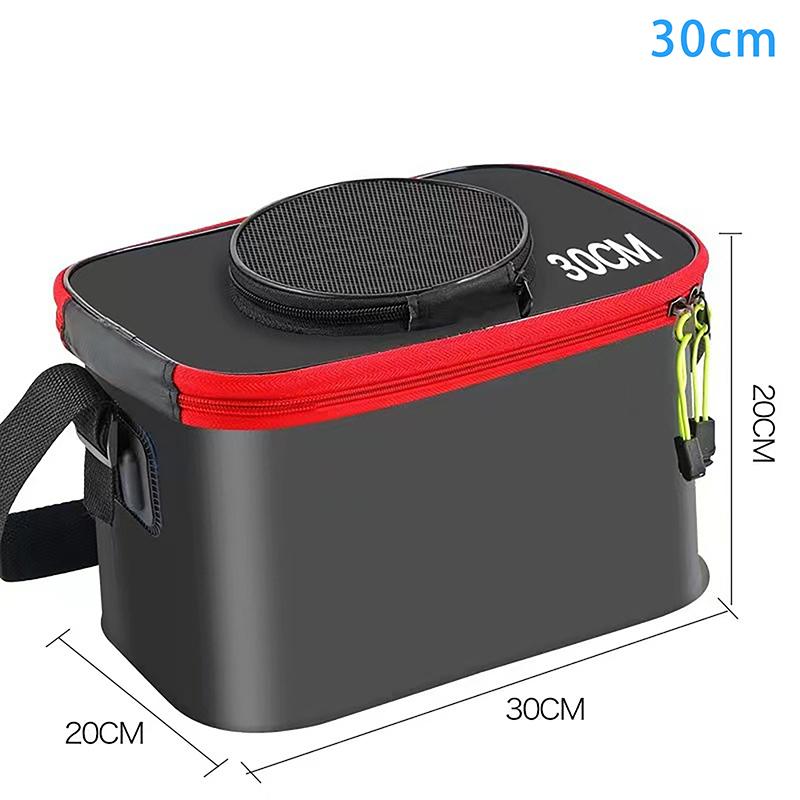Fishing Bucket Folding Living Fish Bucket Multi Functional Portable Fishing Bucket Fish Box Eva Thickened Backpack Fishing Box 30cm