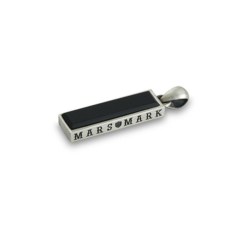 Mars Mark Rectangular Black Onyx Pandant No.3