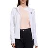 Fila Fleece s kapucňou Jednofarebná Malé logo Dizajn na zips Raglánové Dlhý rukáv Bunda Dámske bundy Biela A11W425505FWT