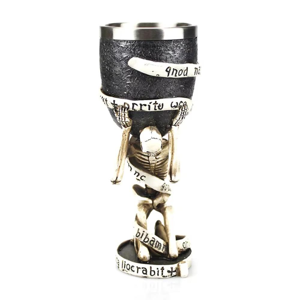 

Панк Готика Бокал для вина Скелет Череп Кубок Посуда для напитков Кружка для питья Викинг Дракон Дом Style H